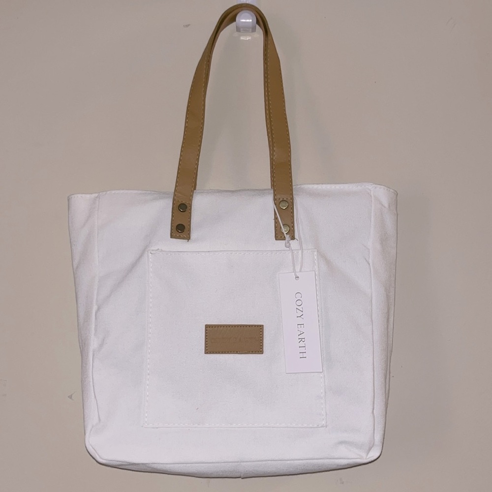 Cozy earth canvas tote bag